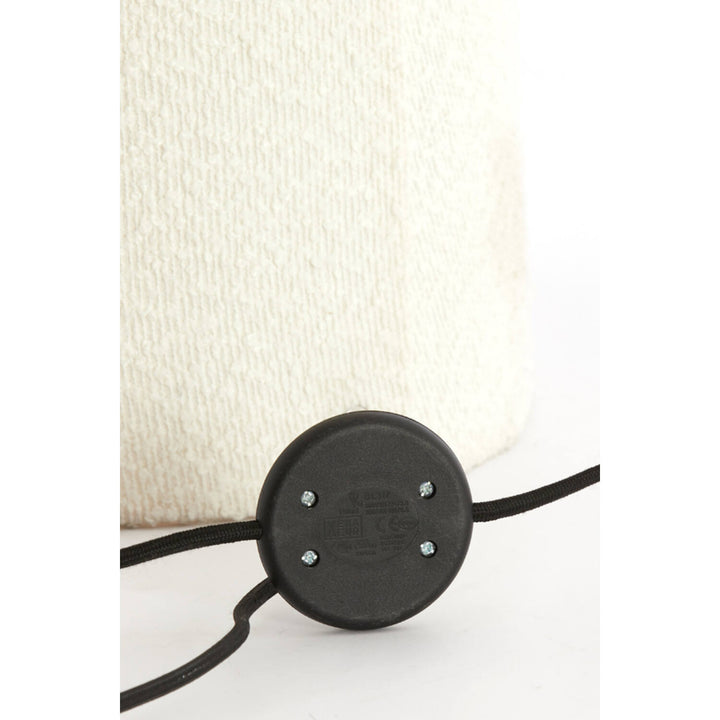 Golvlampa vit boucle