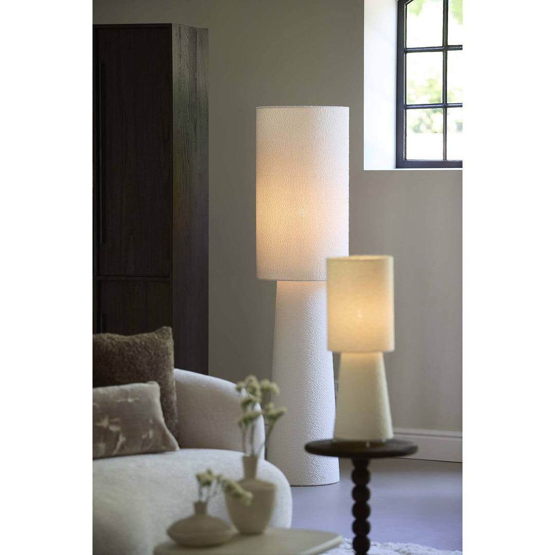 Golvlampa vit boucle