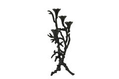 Ljusstake ABAZIA svart 22x13x42 cm