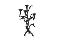 Ljusstake ABAZIA svart 22x13x42 cm